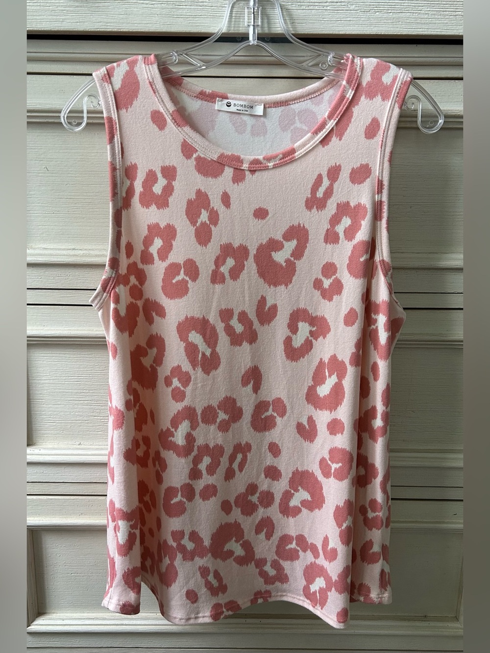 Pink Leopard Print Sleeveless Top